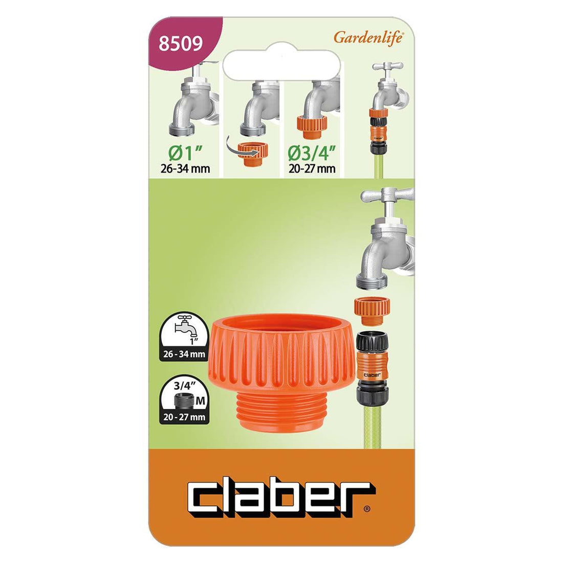 1&quot;F=3/4&quot;M Adapter -8509 - THE GARDEN CENTRE