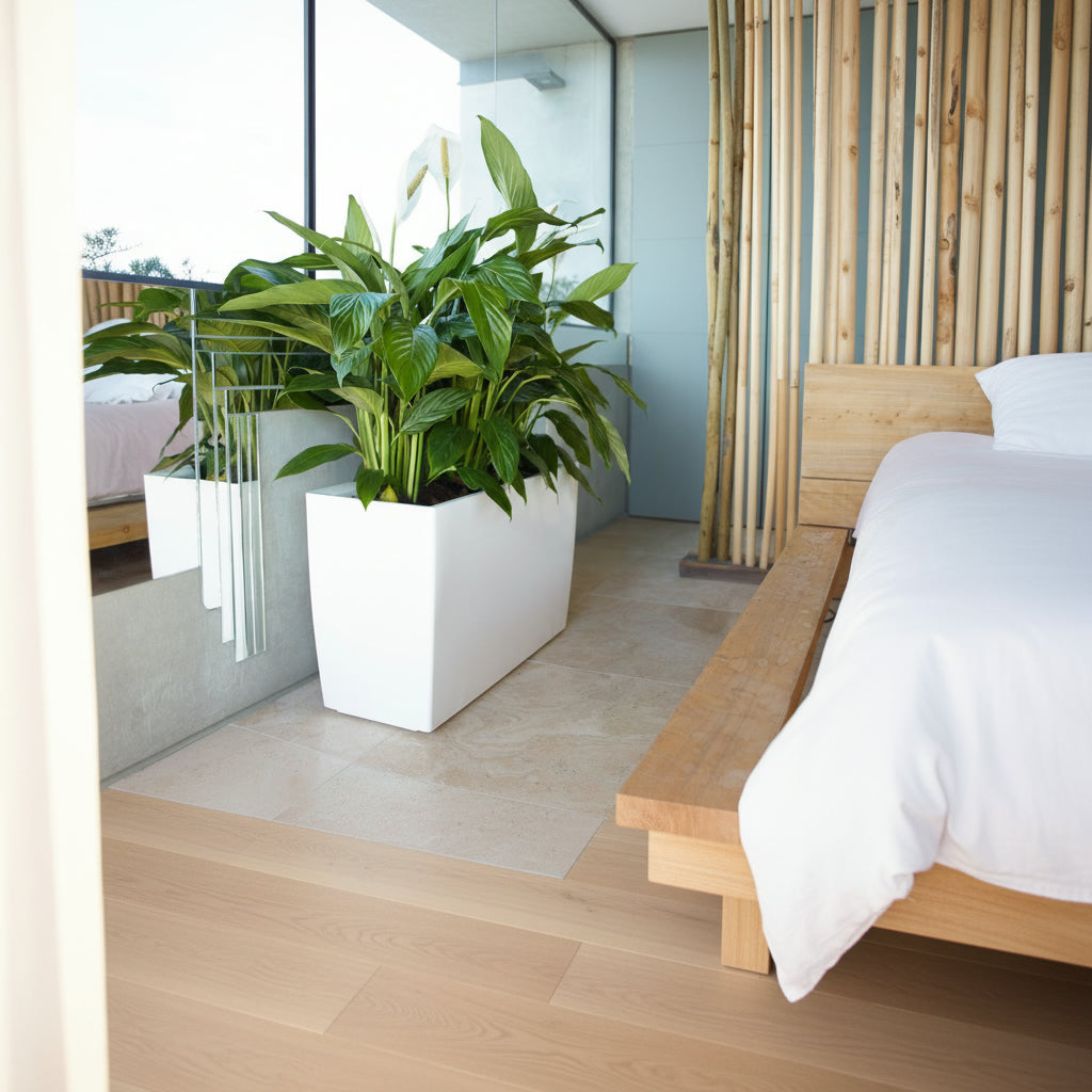 أصيص مستطيل الشكل من ماربيا 76 سم × 31 سم × 45 سم