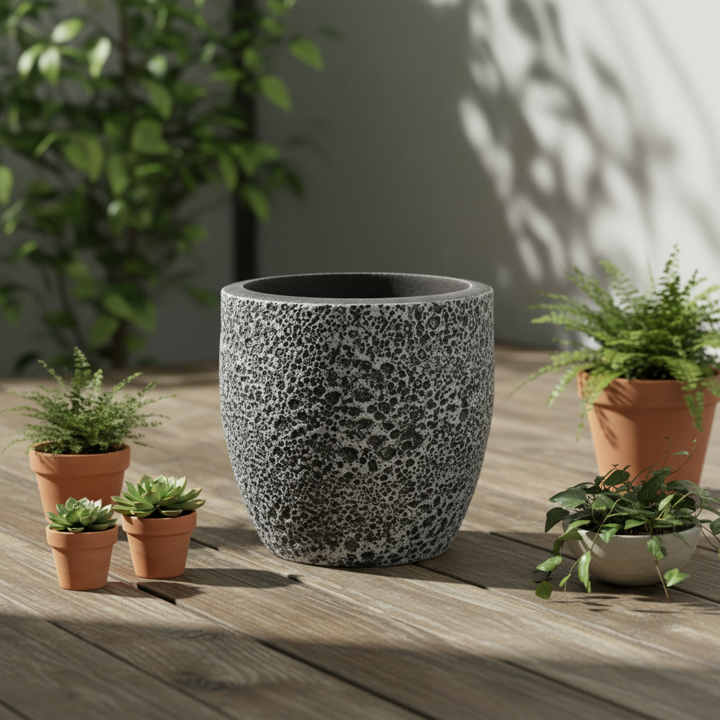 TGC Fibreclay Rustico Planter (Round) - THE GARDEN CENTRE