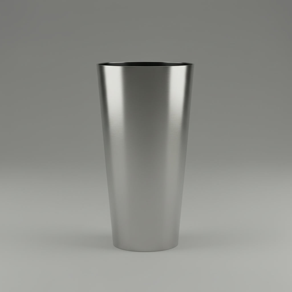 وعاء زراعة كلاسيكي من الفولاذ المقاوم للصدأ - لمسة نهائية من الساتان