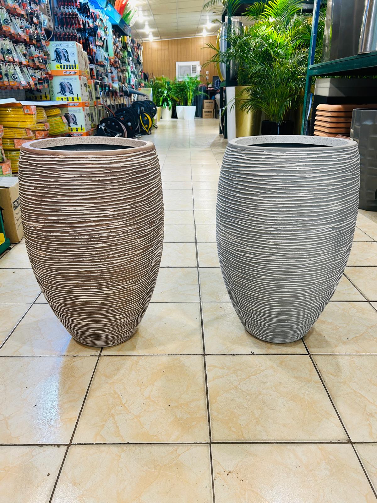 KAP Ribbed Conica 58cm x 33cm -Brown/Grey
