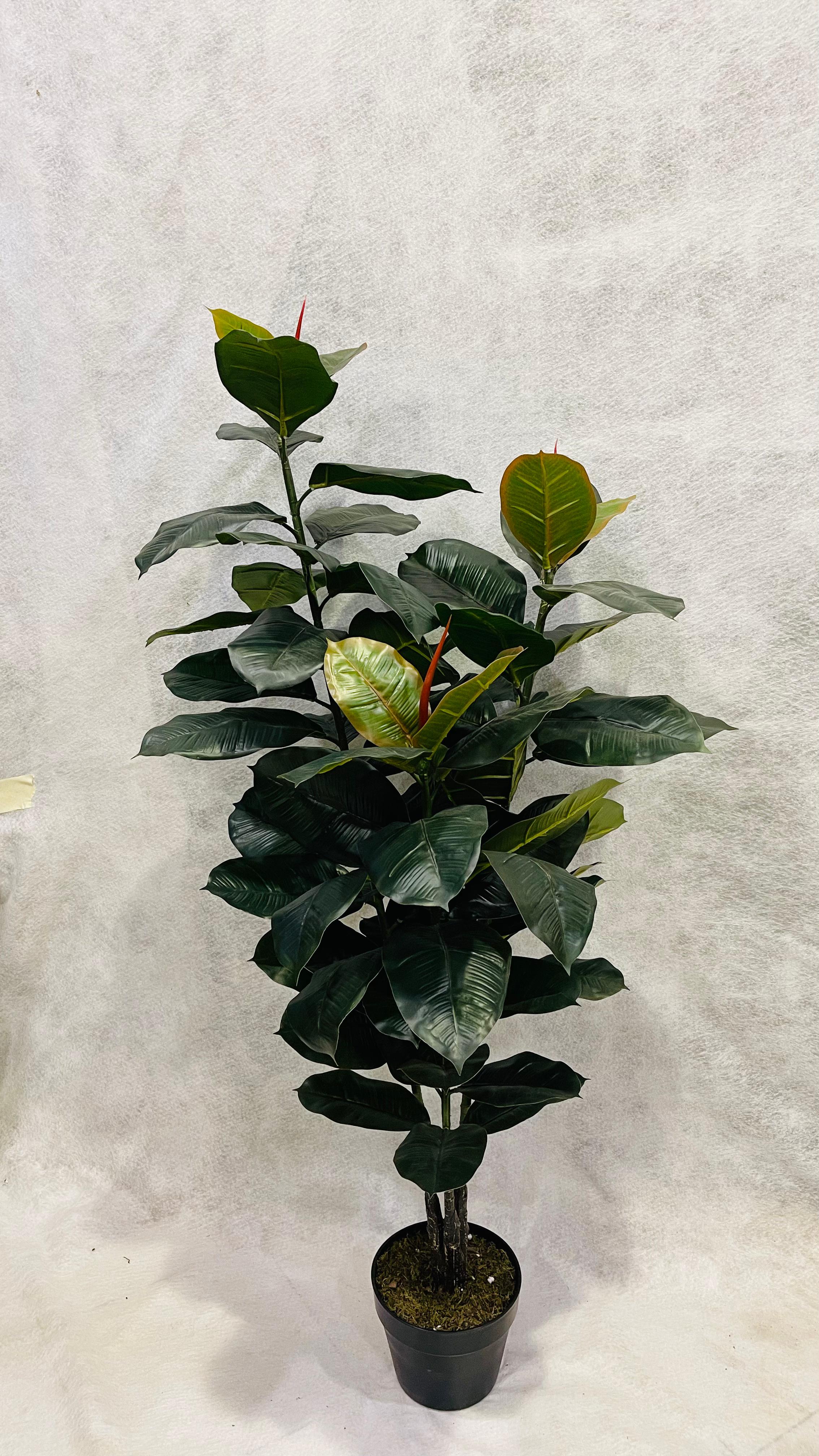 Artificial Ficus Elastica Abidjan 130cm - THE GARDEN CENTRE