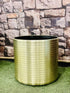 Aluminum Ribbed Planter - Full Gold - THE GARDEN CENTRE