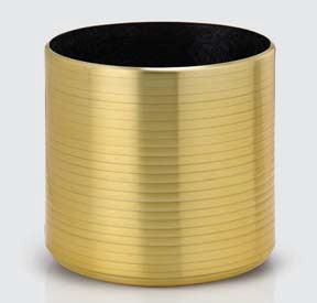 Aluminum Ribbed Planter - Full Gold - THE GARDEN CENTRE