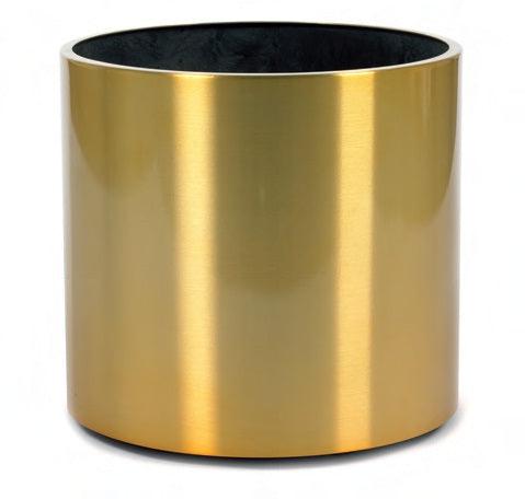 Aluminum Round Planter - Full Gold - THE GARDEN CENTRE