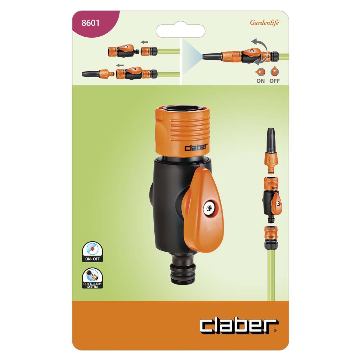 Coupling with shut off valve-8601 - THE GARDEN CENTRE