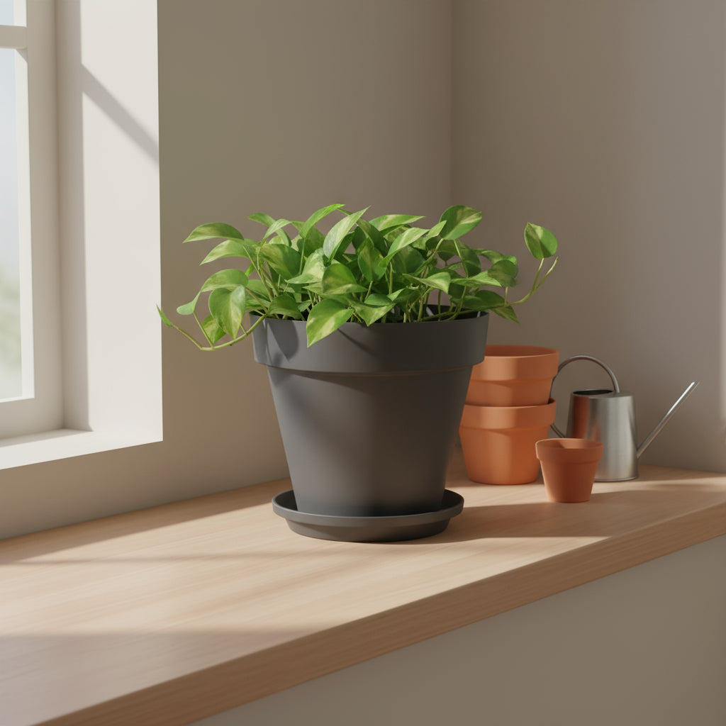 Capri pot with saucer - THE GARDEN CENTRE