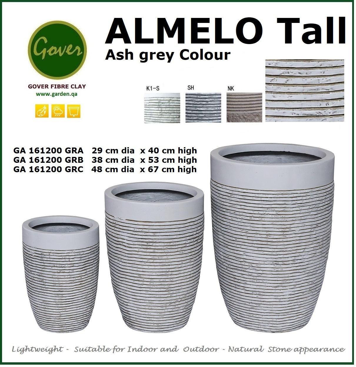 Gover Fibreclay Almelo Tall Planter - THE GARDEN CENTRE