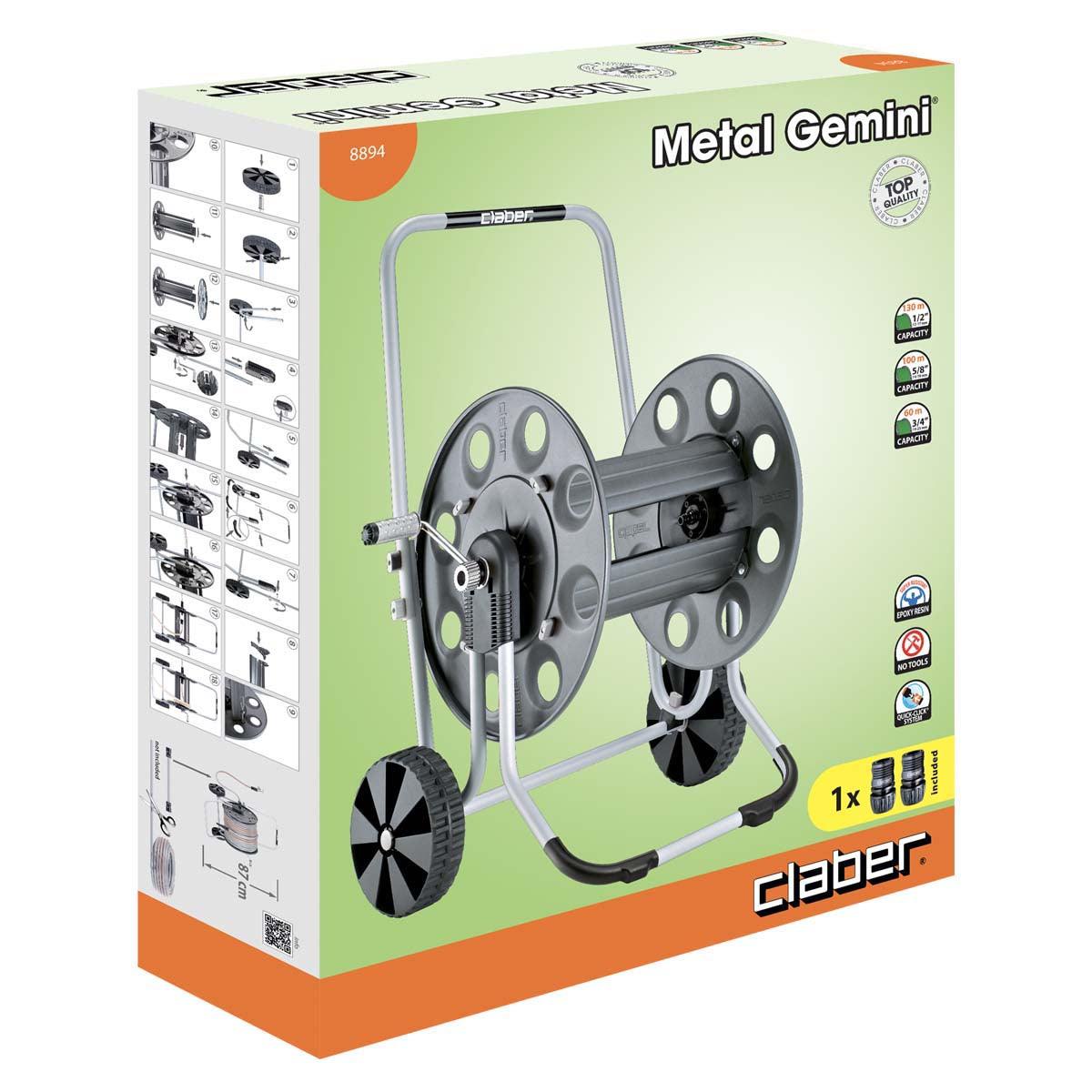 Metal Gemini Hose Reel-8894 - THE GARDEN CENTRE