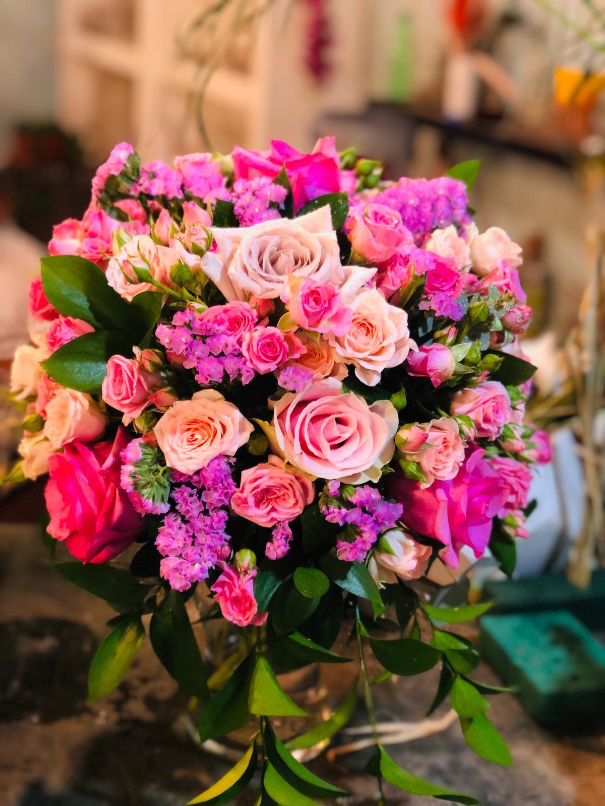 Pink berry Arrangement - THE GARDEN CENTRE