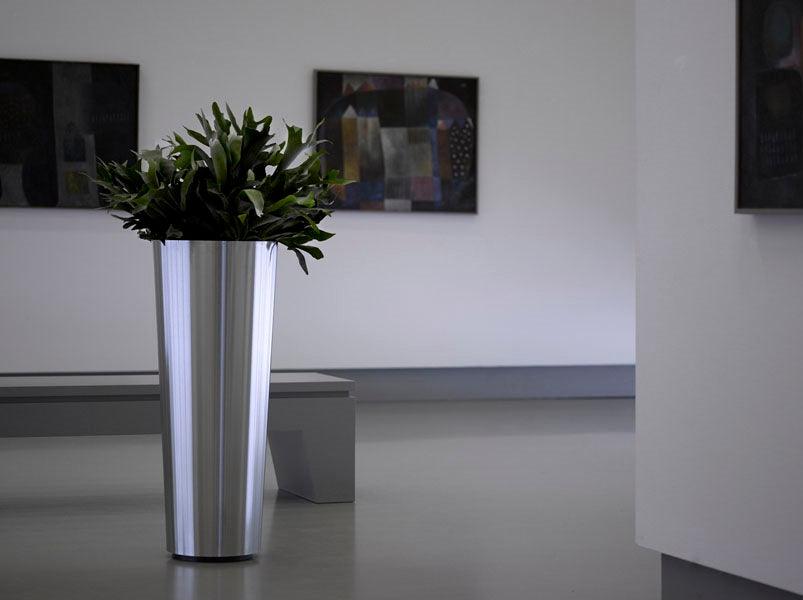 Stainless Steel Classic Conica Planter - Satin Finish - THE GARDEN CENTRE