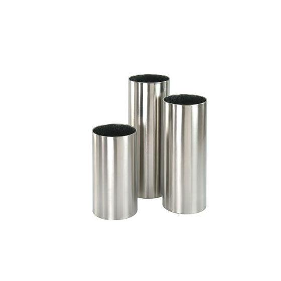 Stainless Steel Classic Parels Planter - Satin &amp; Mirror Finish - THE GARDEN CENTRE