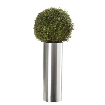 Stainless Steel Classic Parels Planter - Satin &amp; Mirror Finish - THE GARDEN CENTRE