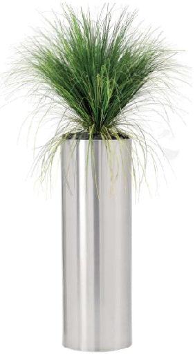 Stainless Steel Classic Parels Planter - Satin &amp; Mirror Finish - THE GARDEN CENTRE