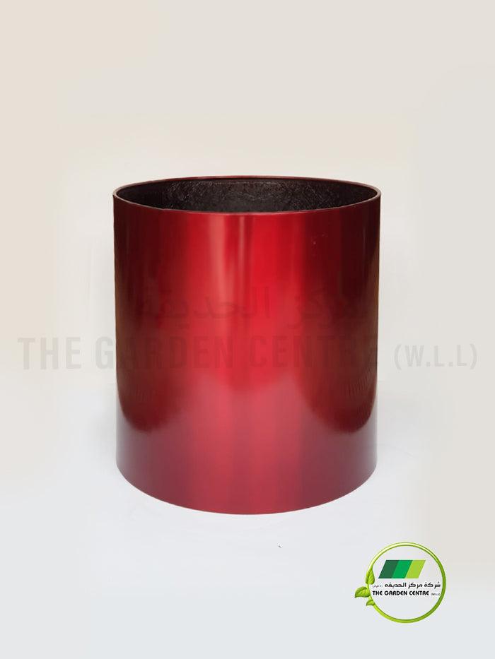 Stainless Steel Planter - Classic Cylinder(Wine Red) - THE GARDEN CENTRE