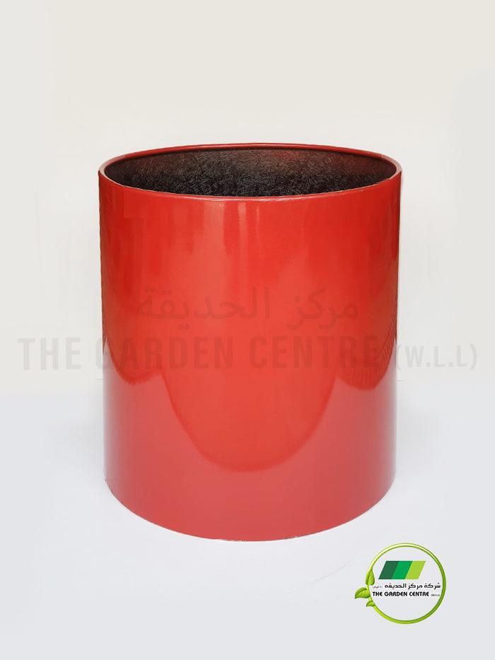 Stainless Steel Planters-Classic Cylinder(Blood Red) - THE GARDEN CENTRE