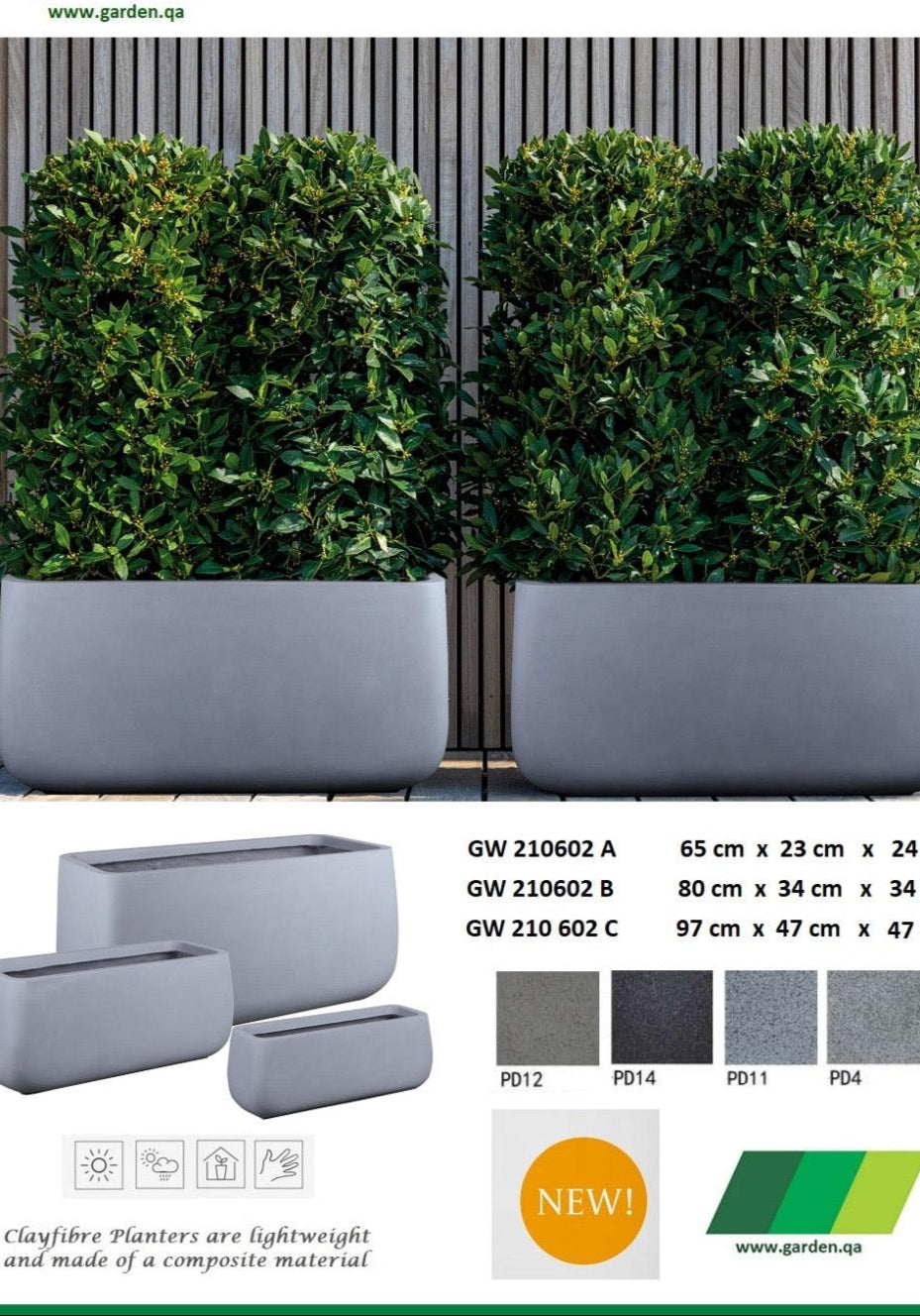 T Block Rectangular Planter - THE GARDEN CENTRE