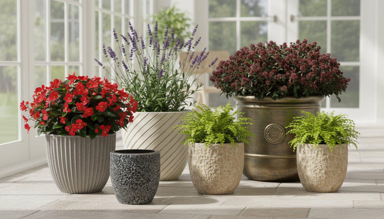 Fibre Clay Planters - THE GARDEN CENTRE