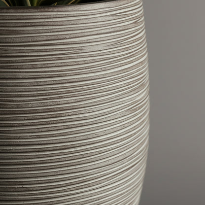 KAP Ribbed Conica 58cm x 33cm -Brown/Grey