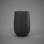 Lanark Tall Planter - Satin Black - THE GARDEN CENTRE