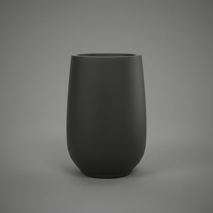 Lanark Tall Planter - Satin Black