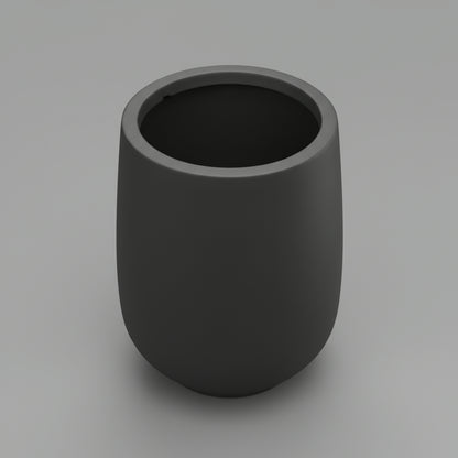 Lanark Tall Planter - Satin Black