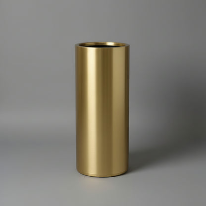 أسطوانة ألومنيوم مع شفة - ذهبي وكروم