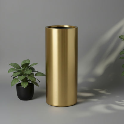 أسطوانة ألومنيوم مع شفة - ذهبي وكروم