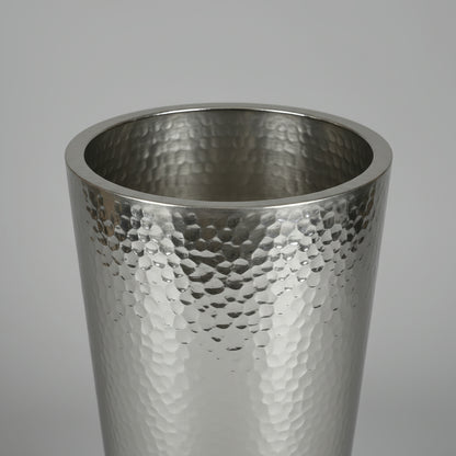 أصيص ألومنيوم مخروطي مطروق - فضي