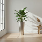 Aluminum Conica Hammered Planter -  Silver - THE GARDEN CENTRE