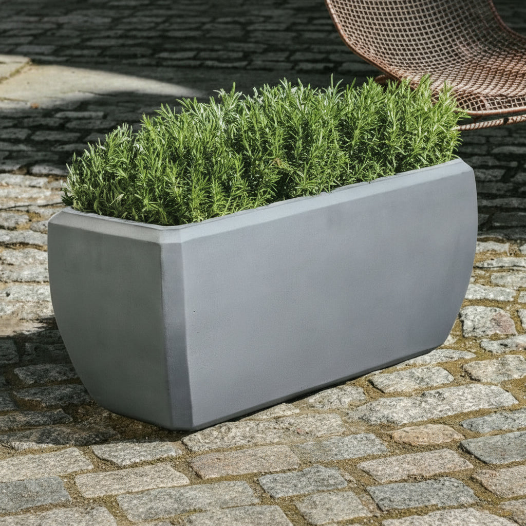 TGC Fibre clay Block Rectangular Planter - THE GARDEN CENTRE