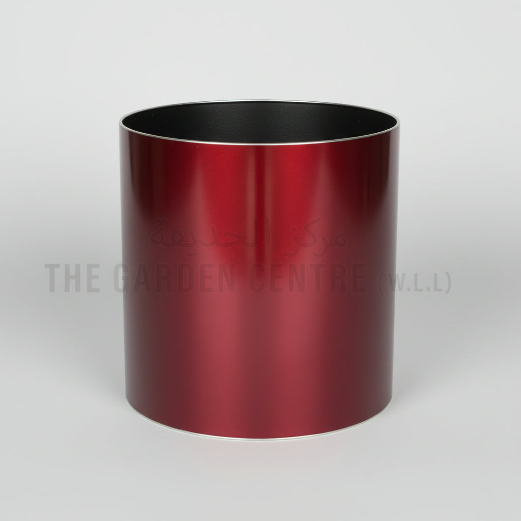 Classic Steel Pot Wine Red. - THE GARDEN CENTRE