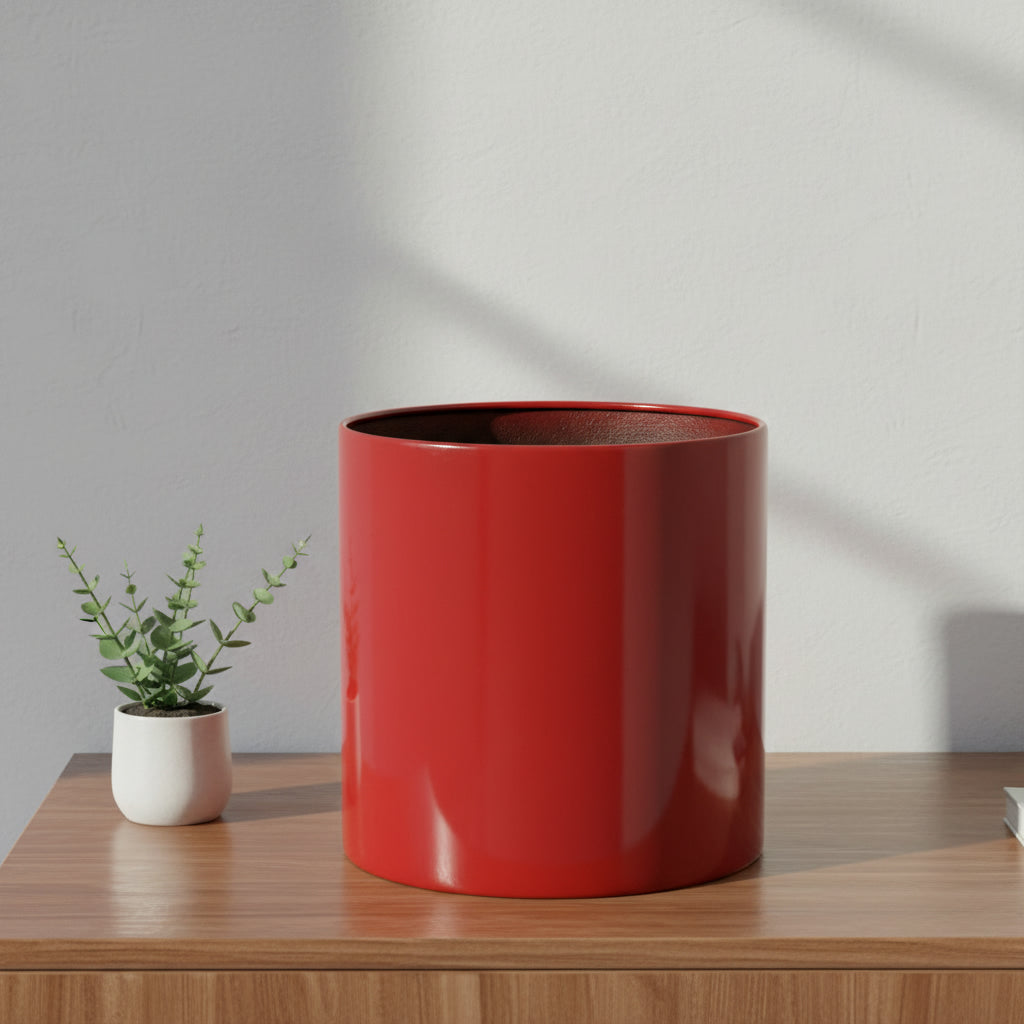 Classic Steel Pot Birght Red - THE GARDEN CENTRE