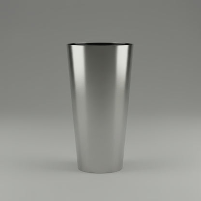 وعاء زراعة كلاسيكي من الفولاذ المقاوم للصدأ - لمسة نهائية من الساتان