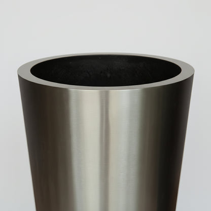 وعاء زراعة كلاسيكي من الفولاذ المقاوم للصدأ - لمسة نهائية من الساتان