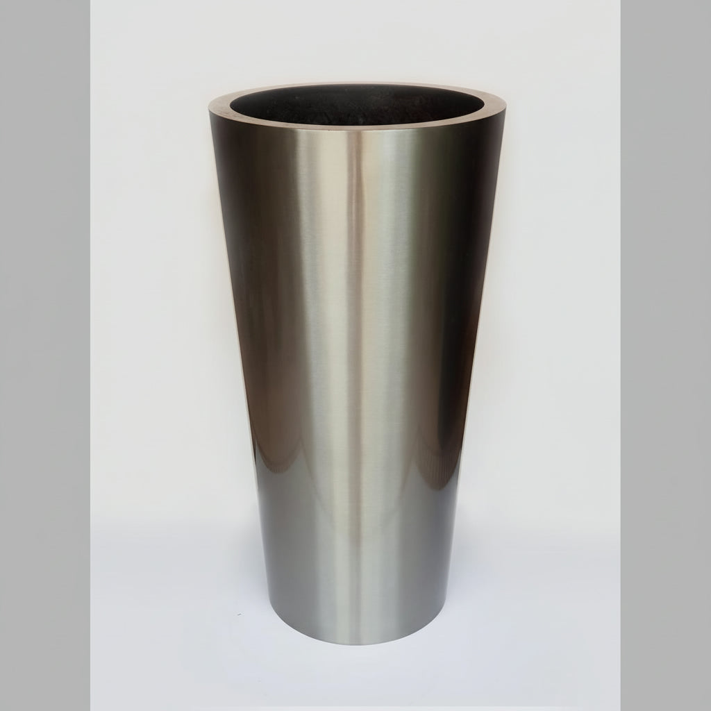 Classic Stainless Steel Pot Conical shape - THE GARDEN CENTRE