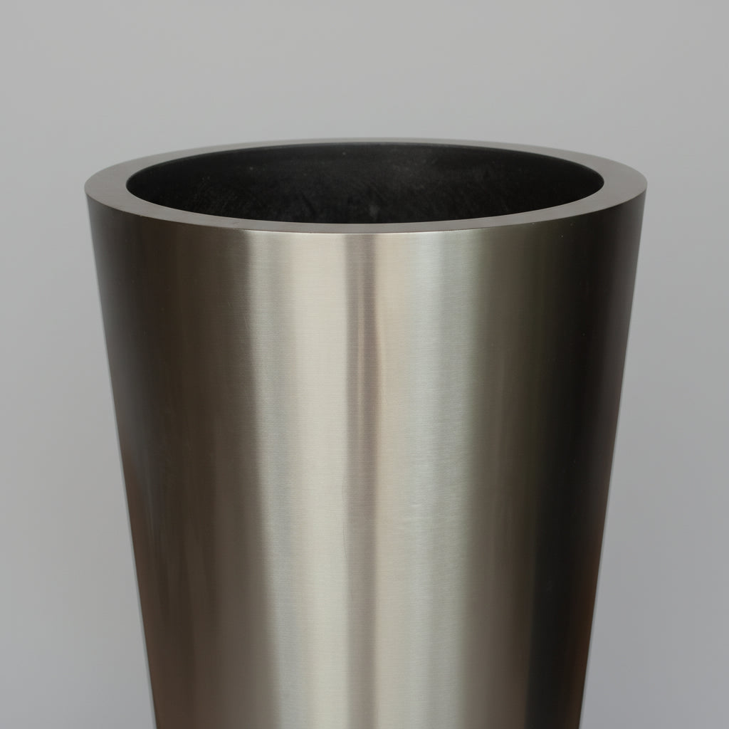 Classic Stainless Steel Pot Conical shape - THE GARDEN CENTRE