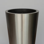 Classic Stainless Steel Pot Conical shape - THE GARDEN CENTRE