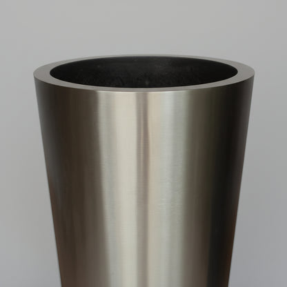 وعاء زراعة كلاسيكي من الفولاذ المقاوم للصدأ - لمسة نهائية من الساتان