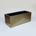 Stainless steel Rectangular Pot Golden - THE GARDEN CENTRE