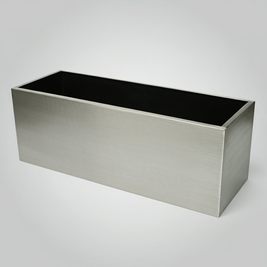 Stainless Steel Pot Rectangular - THE GARDEN CENTRE