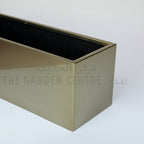 Stainless steel Rectangular Pot Golden - THE GARDEN CENTRE
