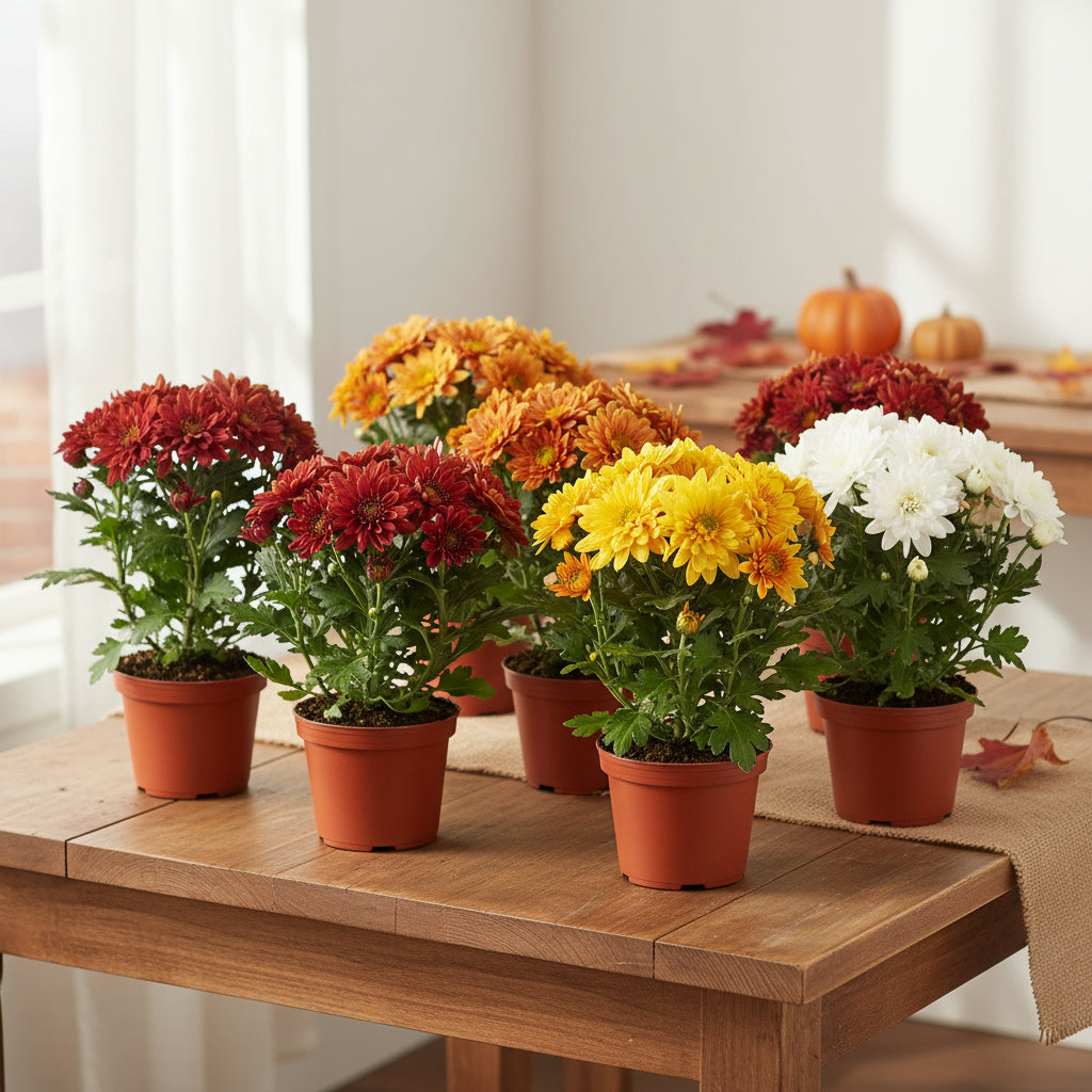 نبات الأقحوان بألوان متنوعة