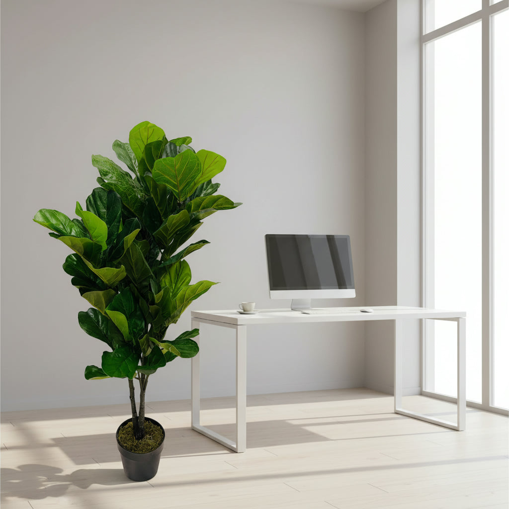 Artificial Ficus Lyrata on stem 120cm - THE GARDEN CENTRE