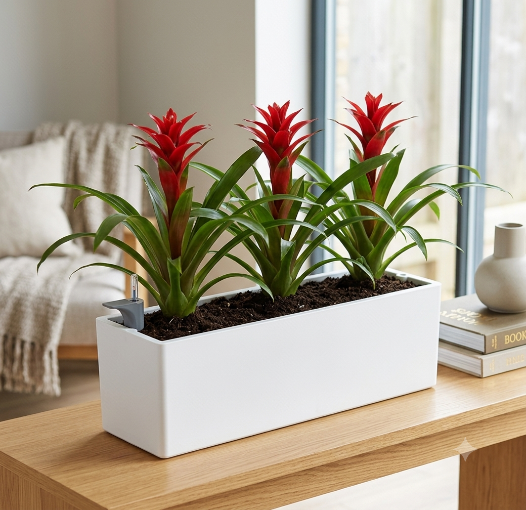 Rectangular Planter with Plants