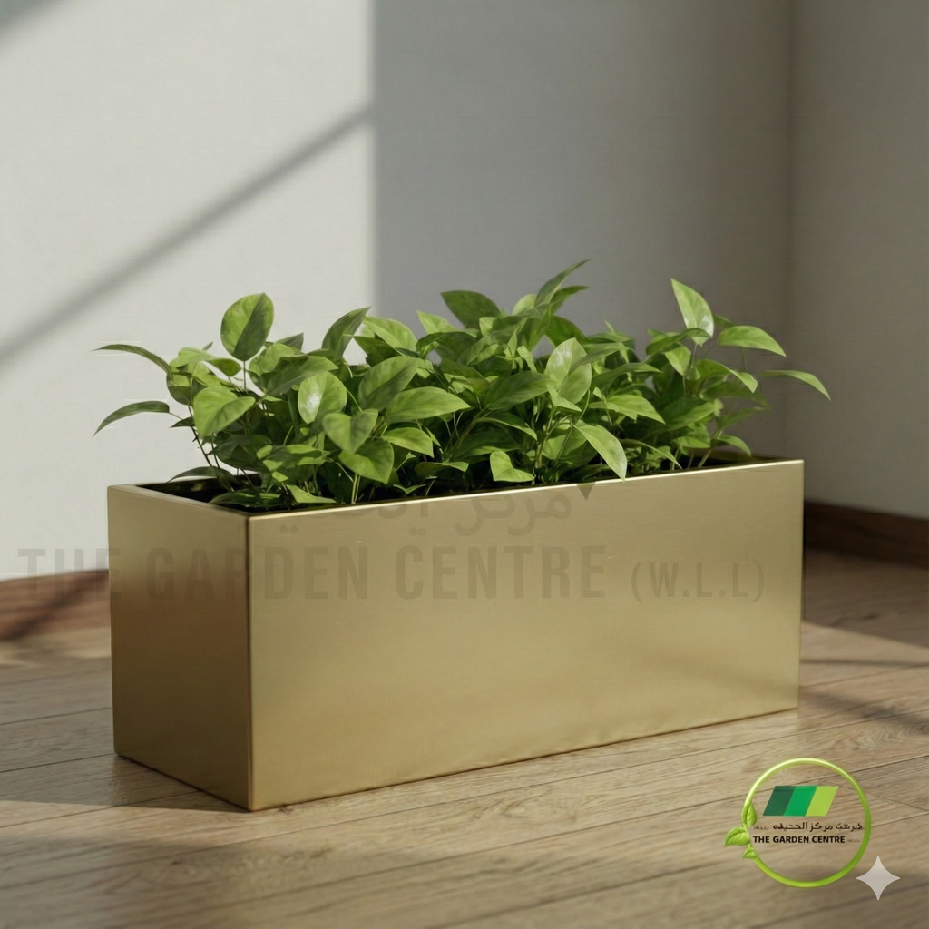 Stainless steel Rectangular Pot Golden - THE GARDEN CENTRE