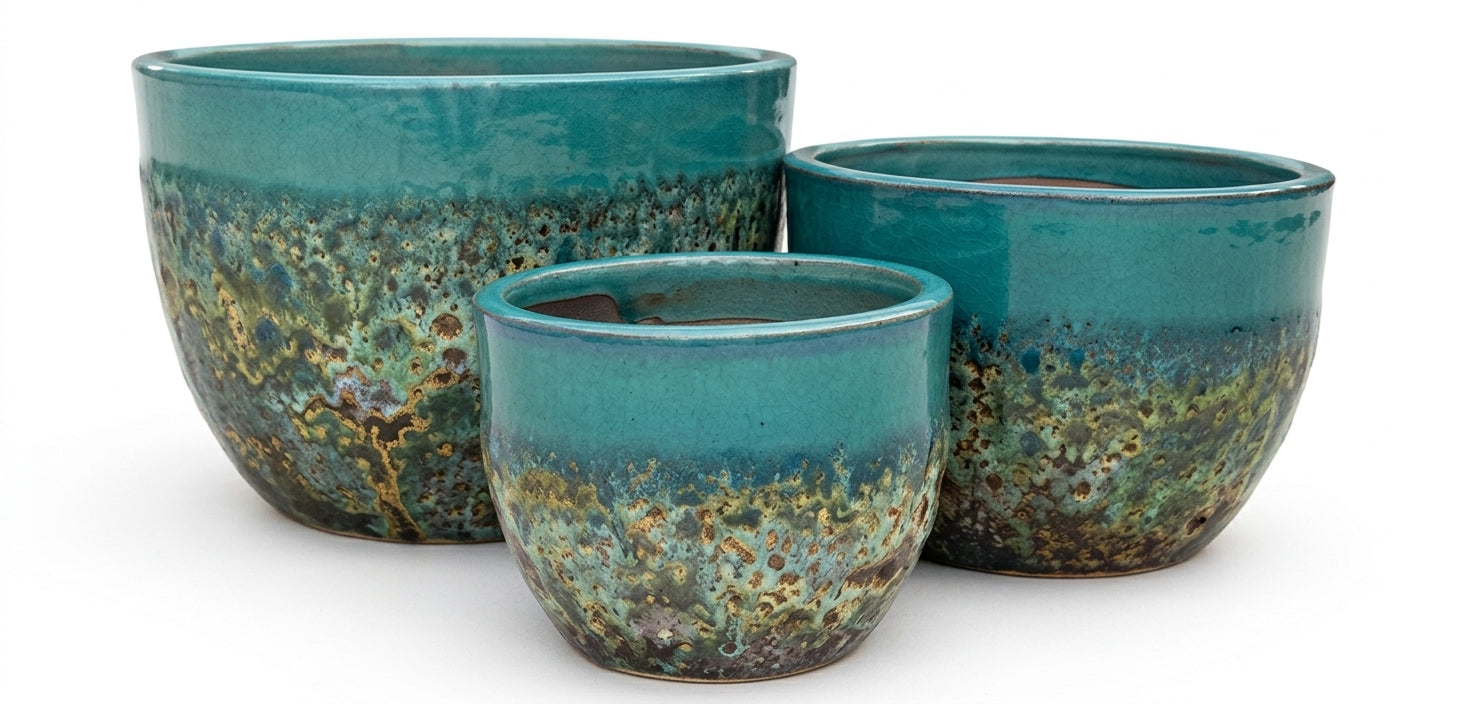 Glazed Ceramic Planters-107549