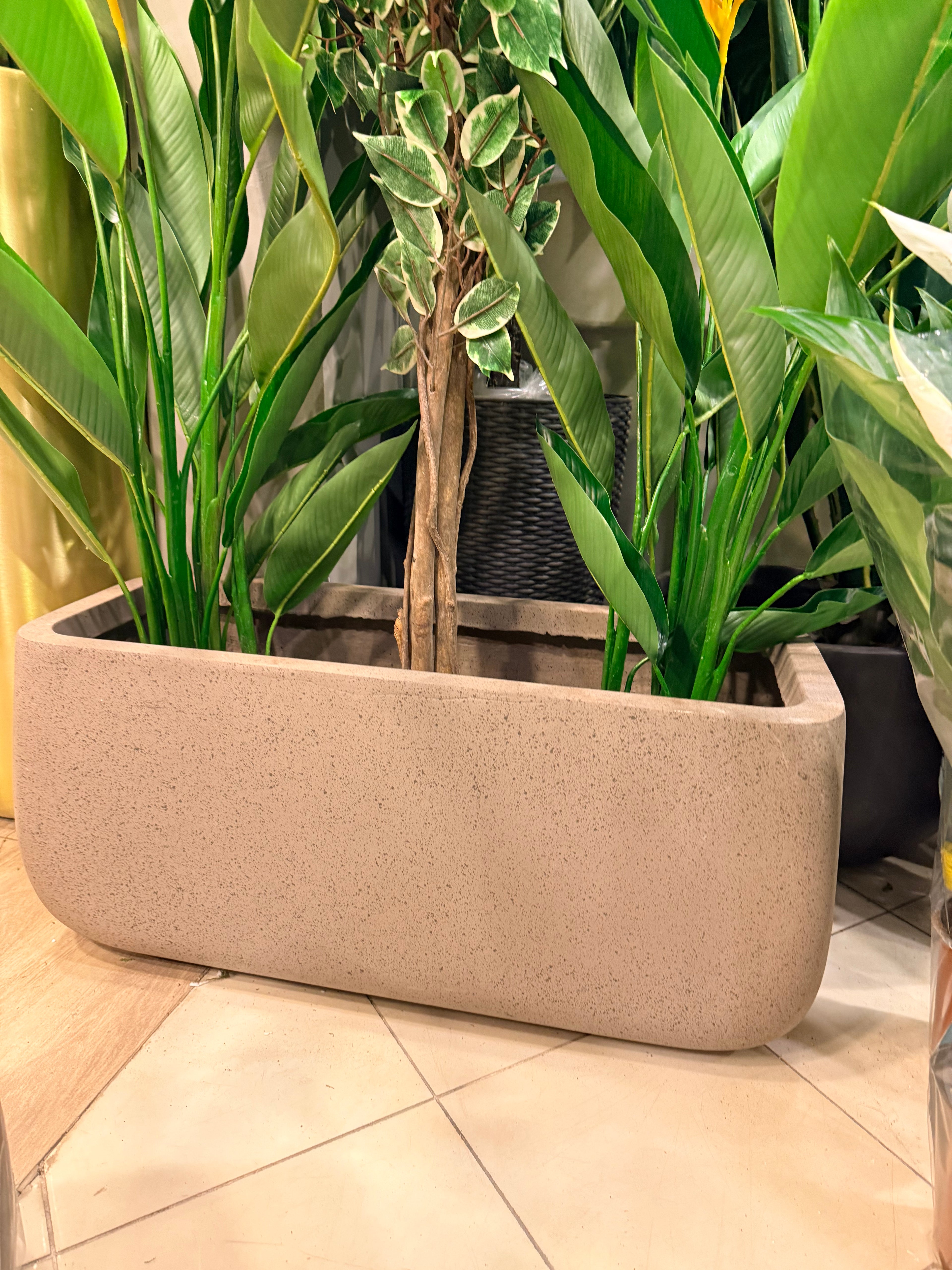 T Block Rectangular Planter