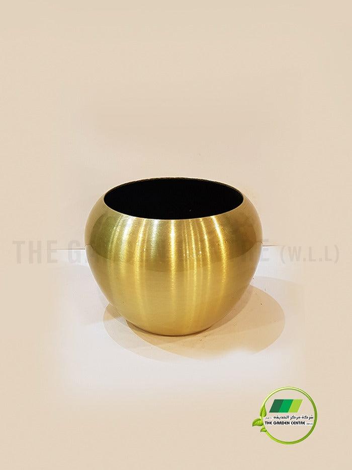 Aluminum Micro Globe Planter 15cm x 15cm - Gold - THE GARDEN CENTRE