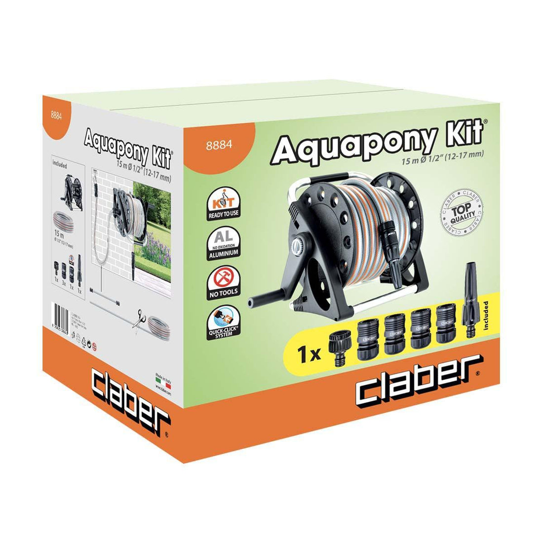 Aquapony Kit - Hose &amp; Reel-8884 - THE GARDEN CENTRE